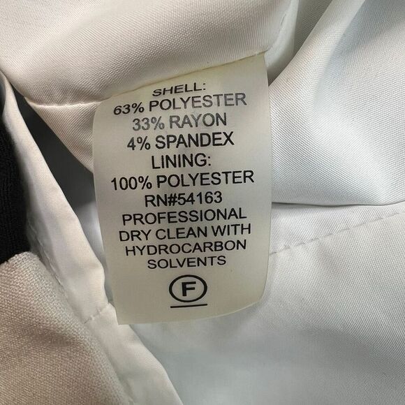 Calvin Klein Womans Black White Sleeveless Sheath Dress Size 4 Slimming Office - Picture 5 of 9